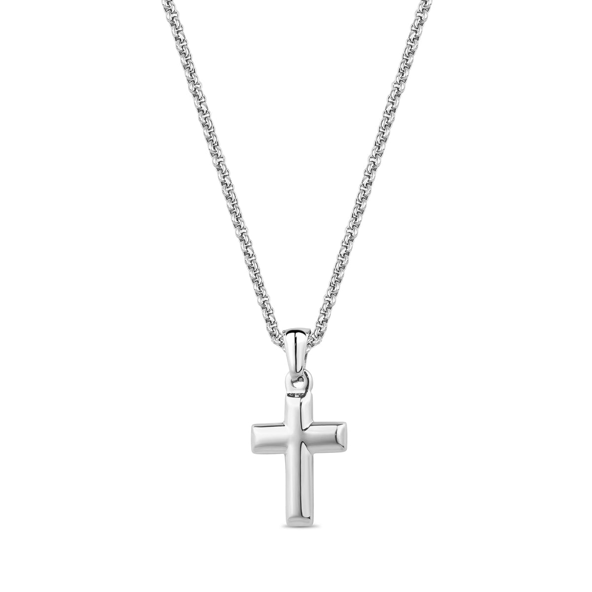 Guardian Cross Steel Pendant - Silver