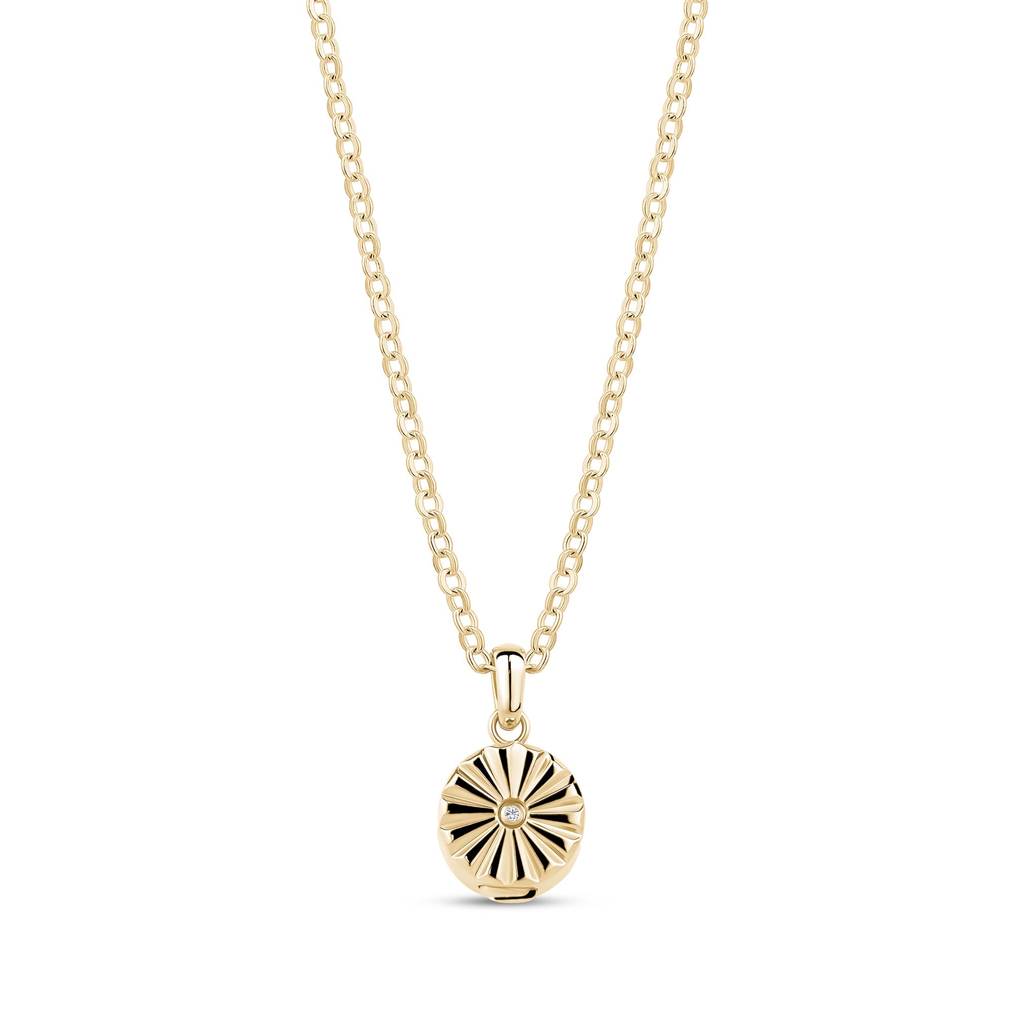 Sun-Inspired Pendant For Ashes - Gold