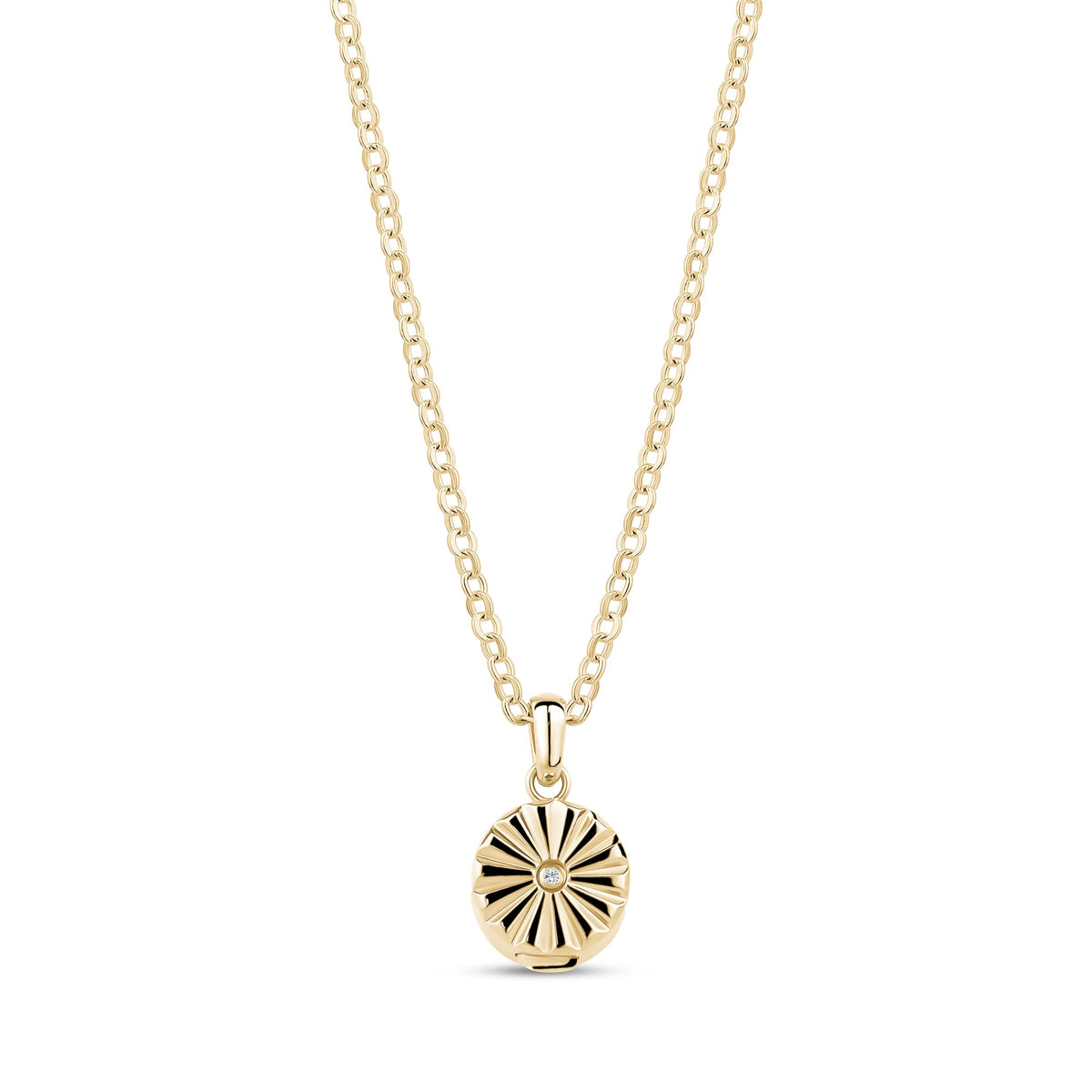 Sun-Inspired Pendant For Ashes - Gold