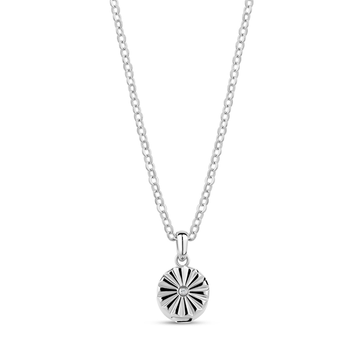 Sun-Inspired Pendant For Ashes - Silver