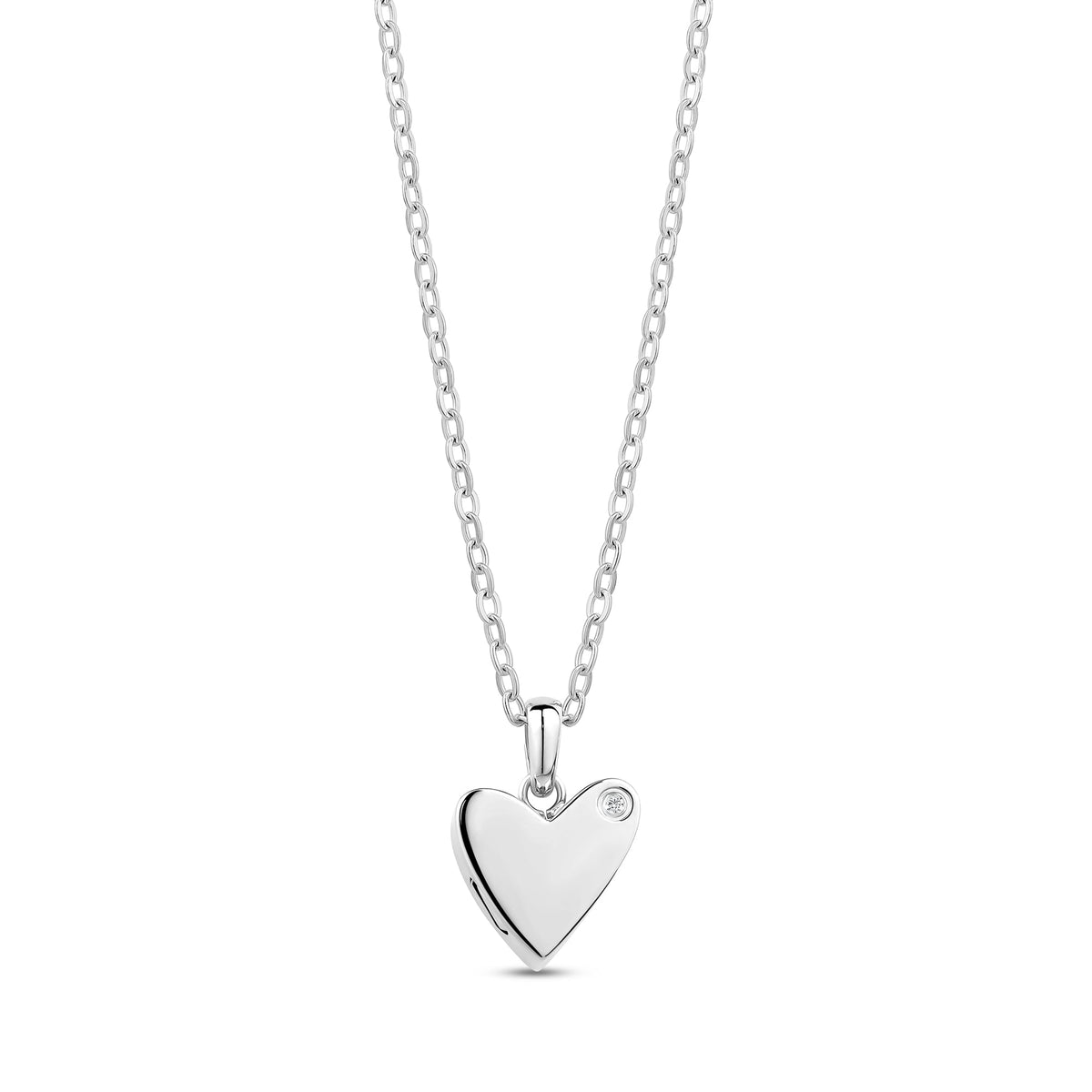 Cremation Necklace With Subtle Sparkle - Silver