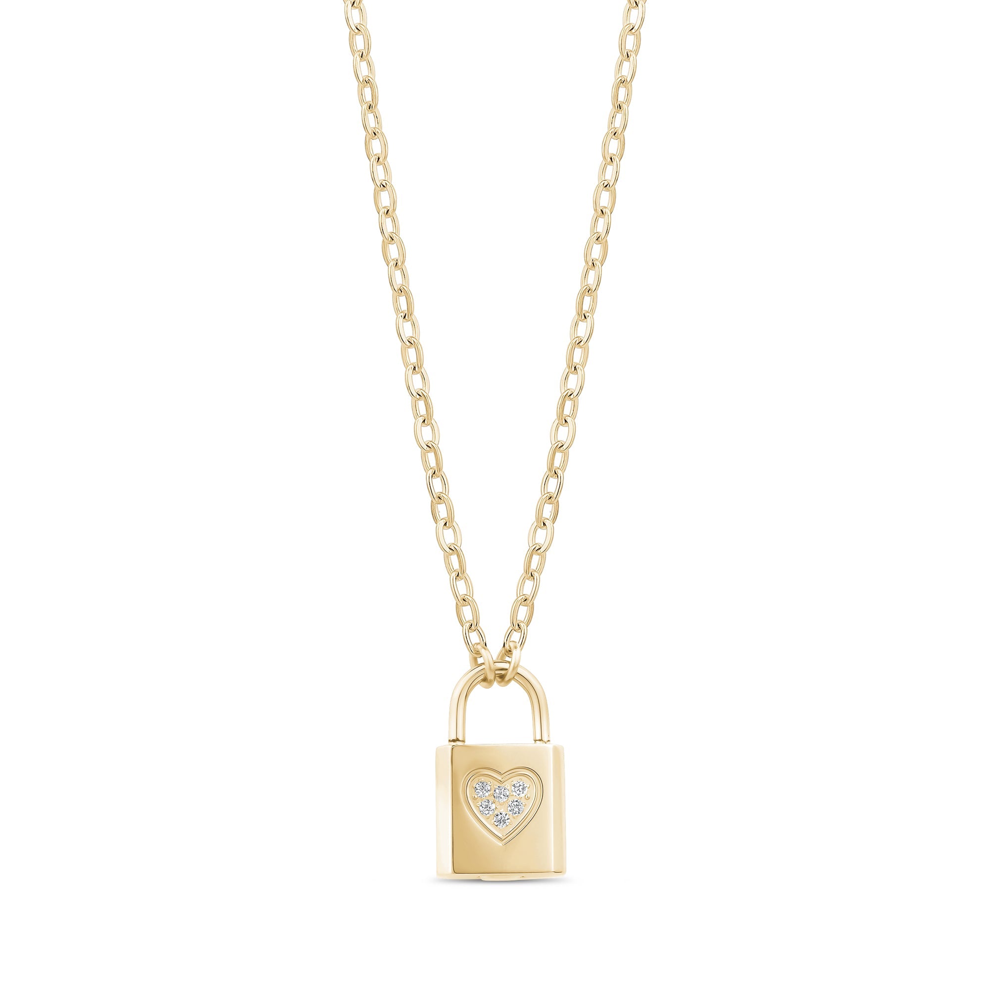 Lock Necklace For Ashes - Gold