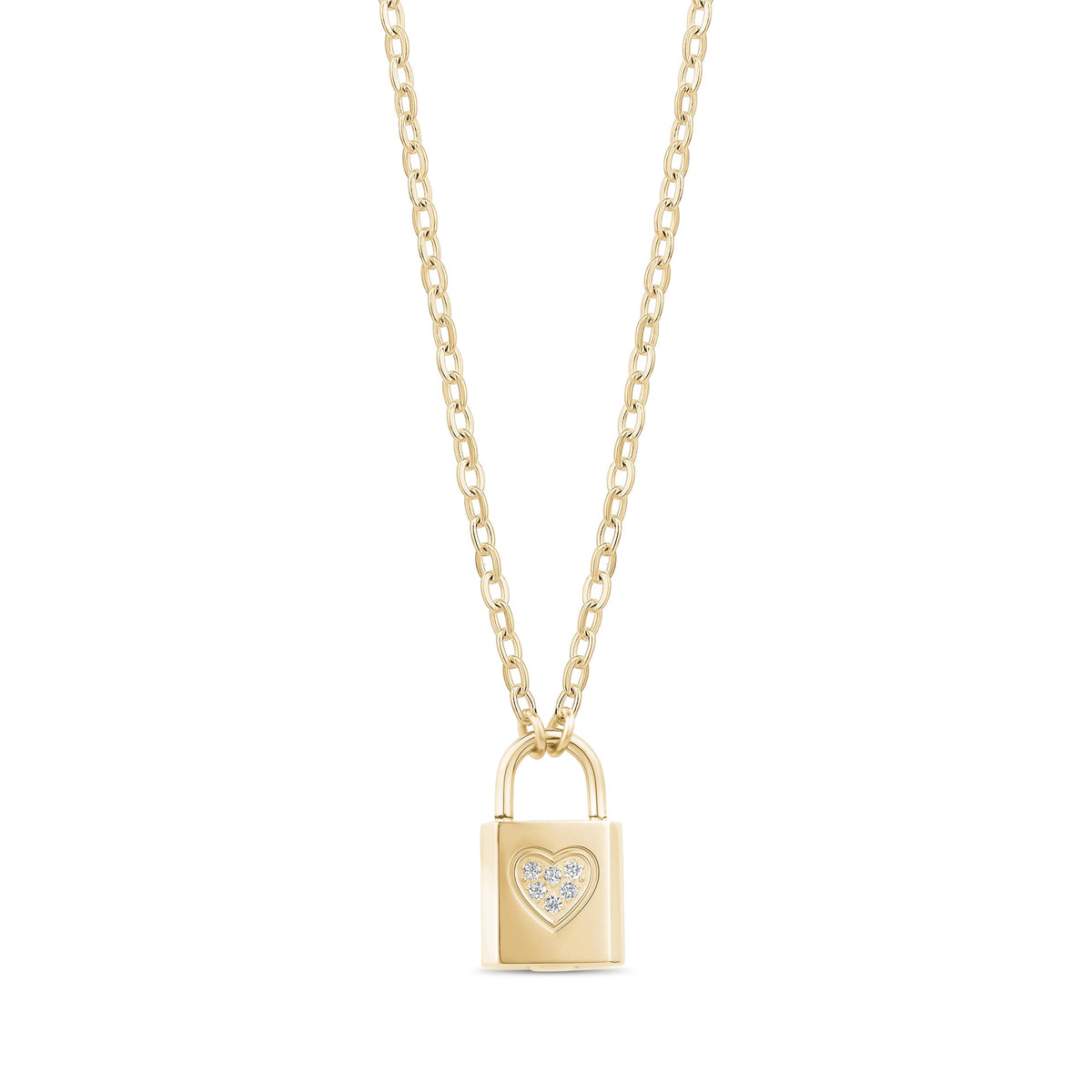 Lock Necklace For Ashes - Gold