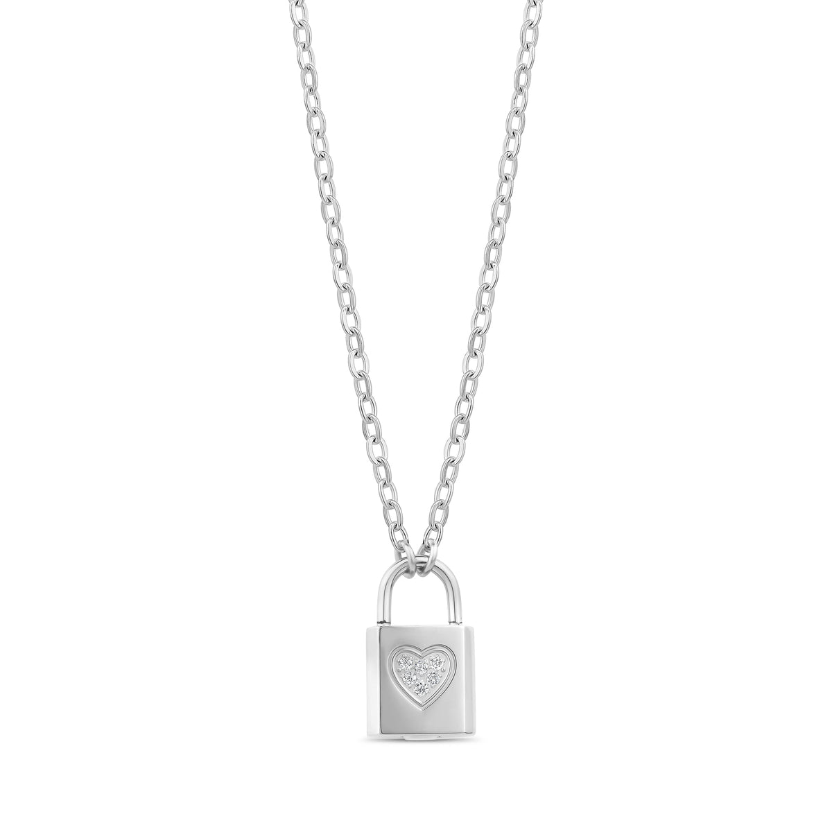 Lock Necklace For Ashes - Silver