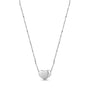 Heart Charm Necklace - Silver