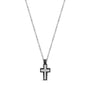 Stone Set Ashes Cross Pendant - Black