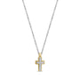 Stone Set Ashes Cross Pendant - Gold