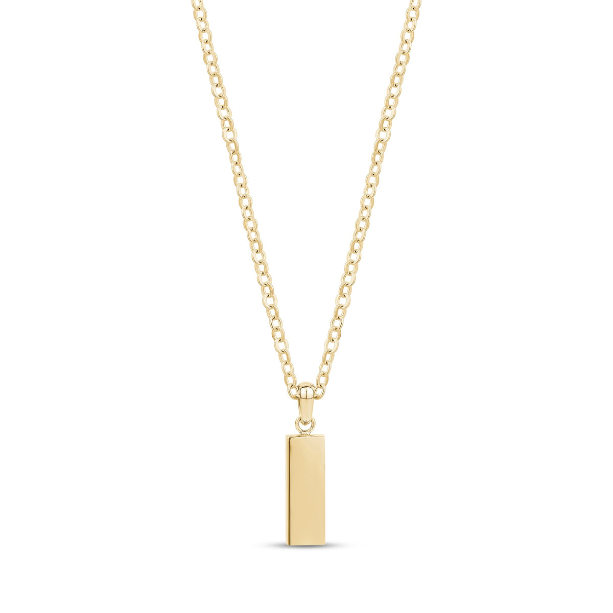 Minimal Bar Urn Pendant - Gold