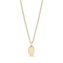Engravable Oval Pendant Necklace - Gold