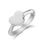 Heart Cremation Ring - Silver