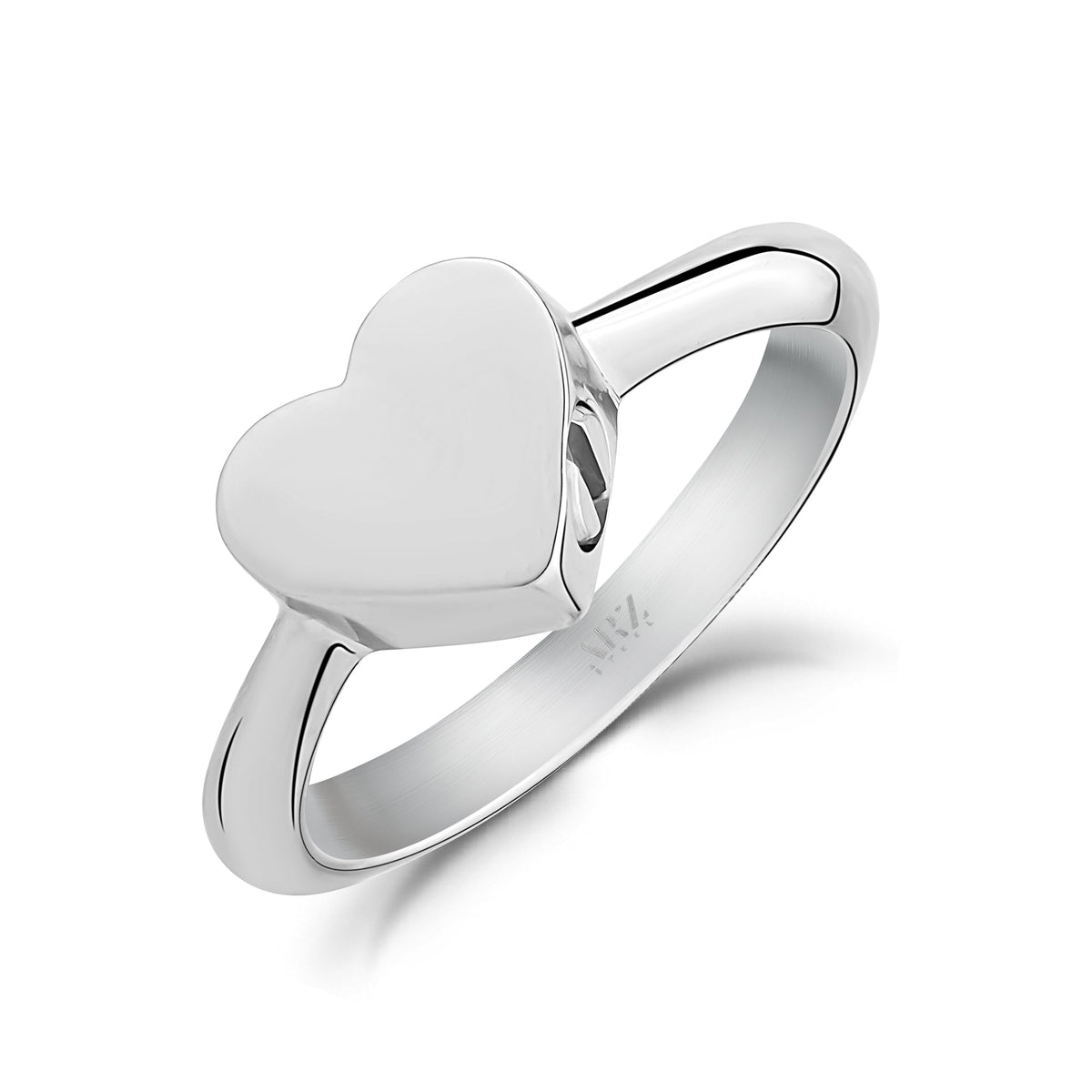 Heart Cremation Ring - Silver