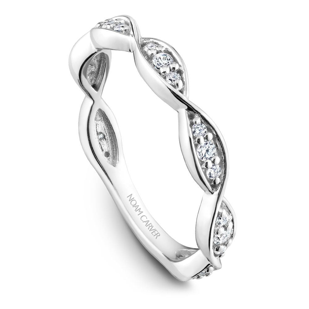 Noam Carver Matching Band B197-02 in 14K White Gold