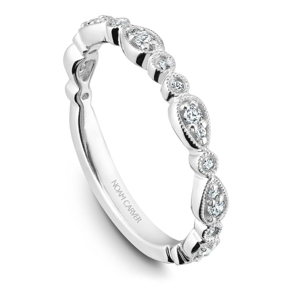 Noam Carver Matching Band B204-01 in 14K White Gold