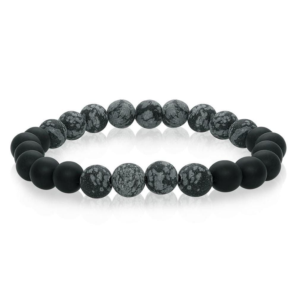 Black Beaded Bracelet 8mm
