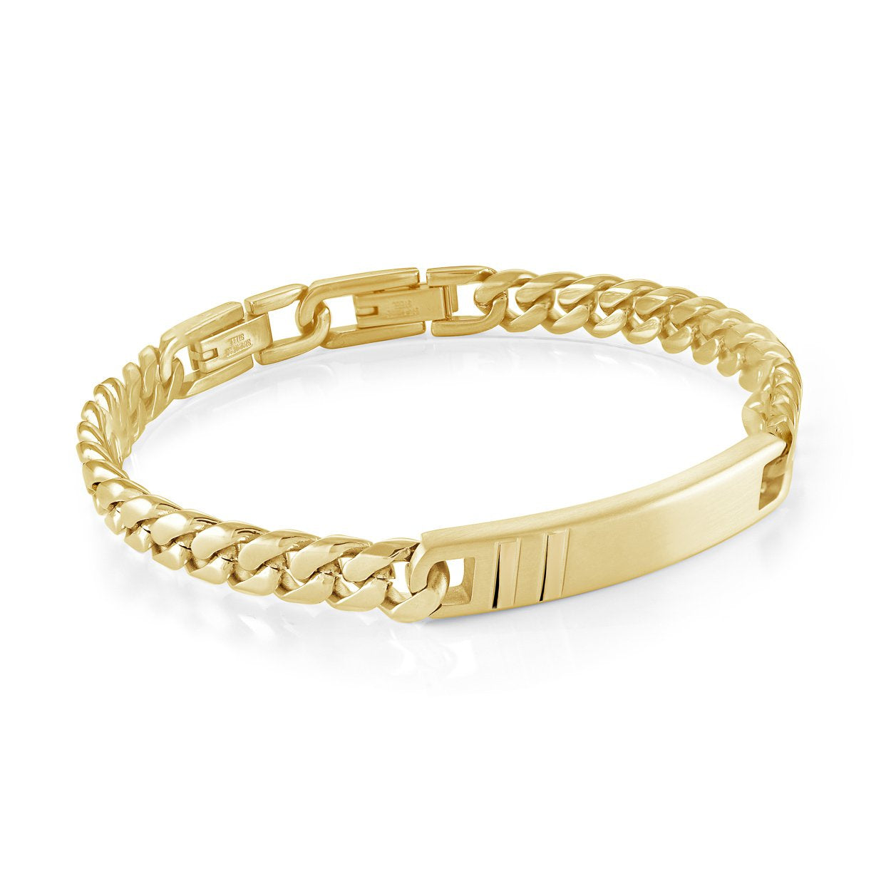 Curb & ID Plate Bracelet 7.7mm