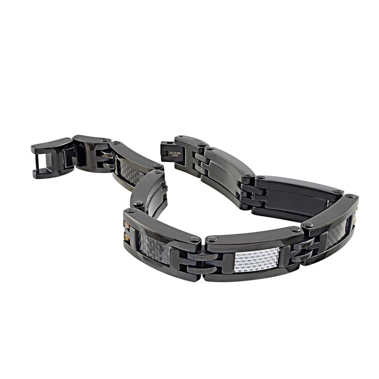 Hybrid Stainless Steel & Carbon Fibre Bracelet