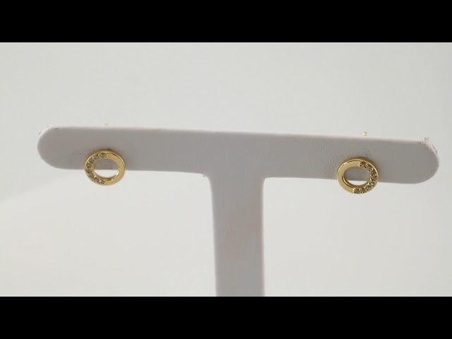 14K .07 CTW Natural Diamond Circle Earrings
