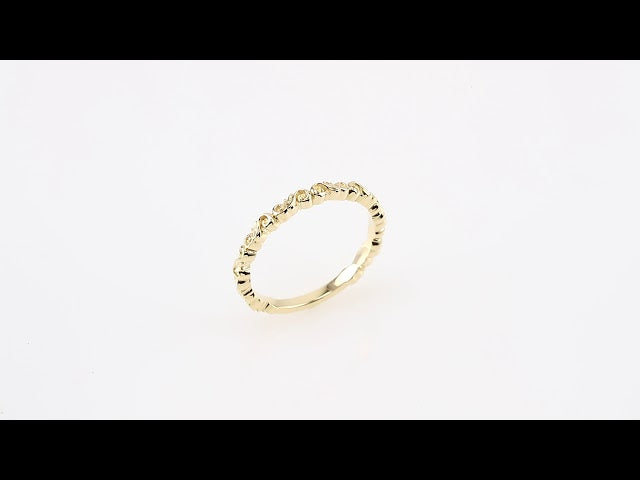 14K Yellow Sculptural-Inspired Matching Band