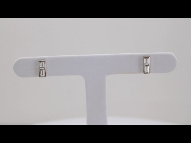 14K 1/4 CTW Natural Diamond Bar Earrings
