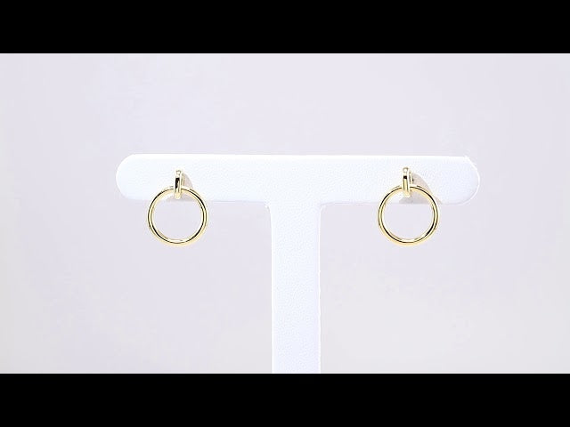 14K Circle Dangle Earrings