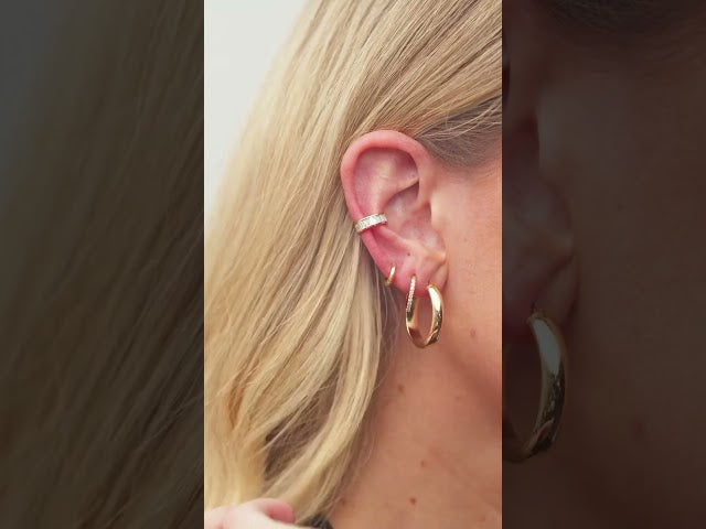 14K Lab-Grown Emerald Hinged Hoop Earrings