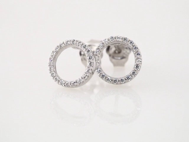 14K 1/5 CTW Natural Diamond Circle Earrings