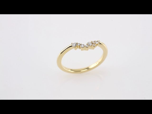 14K Yellow  1/8 CTW Natural Diamond Matching Band