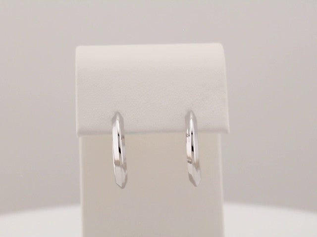 Sterling Silver Knife-Edge Tube Hoop Earrings