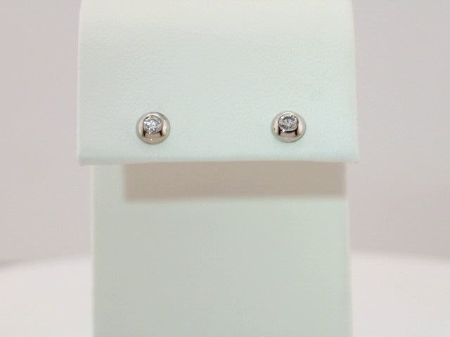 1/8 CTW Natural Diamond Domed Stud Earring