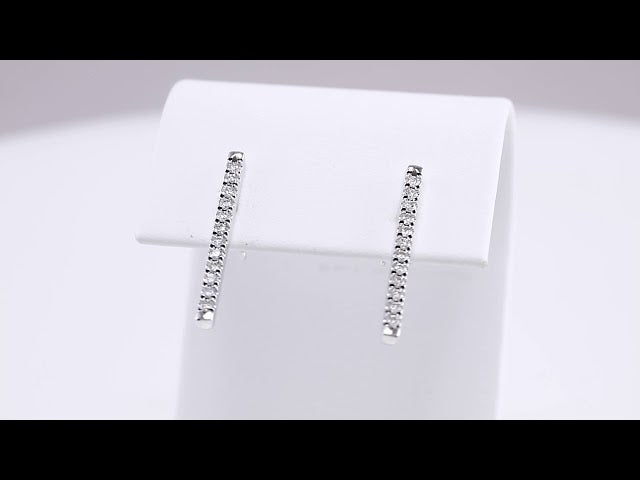 14K 1/3 CTW Natural Diamond French-Set Bar Earrings