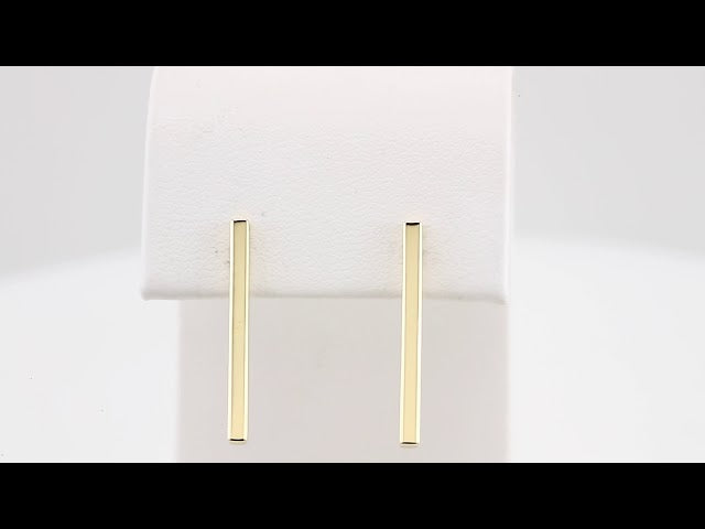 14K Bar Earrings