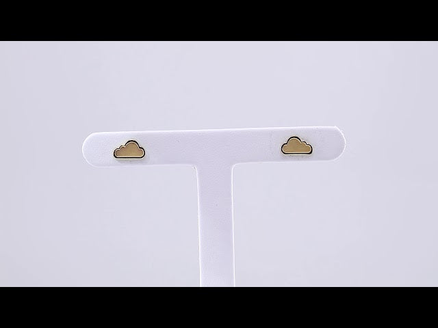 14K Tiny Cloud Earrings