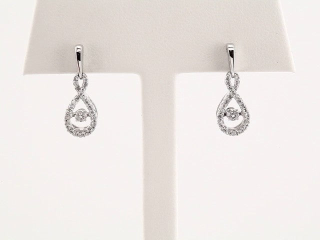 14K 3/8 CTW Natural Mystara Diamonds® Infinity-Inspired Earrings