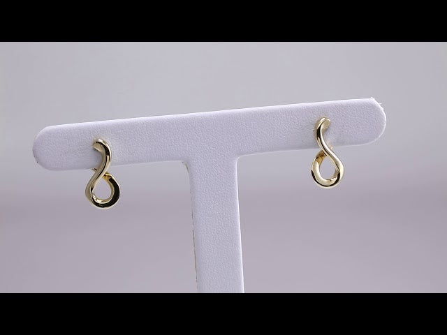 14K Infinity-Inspired Drop Earrings
