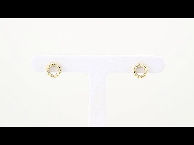14K Circle Rope Earrings