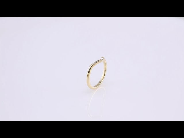 14K Yellow .07 CTW Natural Diamond French-Set Matching Band