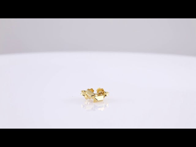 14K Geometric Stud Earrings