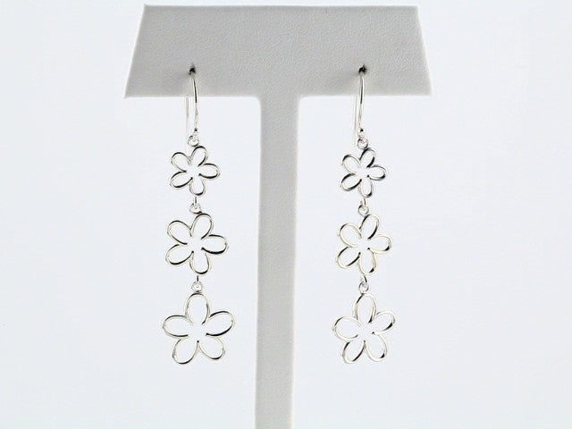 14K Flower Dangle Earring