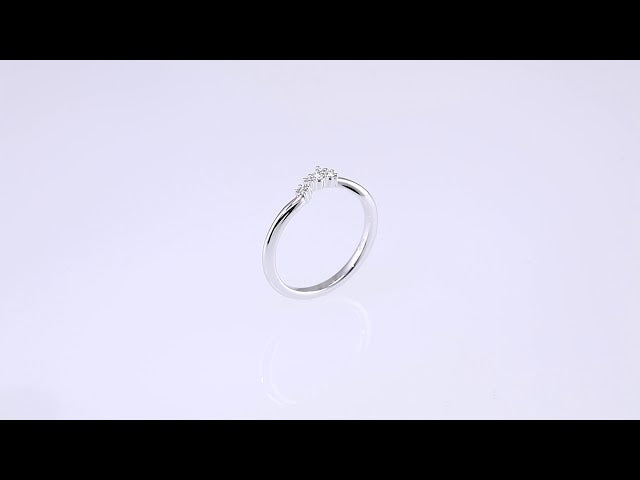 14K White  1/8 CTW Natural Diamond Matching Band