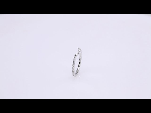 14K White 1/3 CTW Natural Diamond French-Set Matching Band